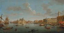 The Molo, Venice, looking West towards the entrance of the Grand Canal - Gaspar van Wittel
