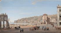 View of the Riviera di Chiaia, Naples - Gaspar van Wittel