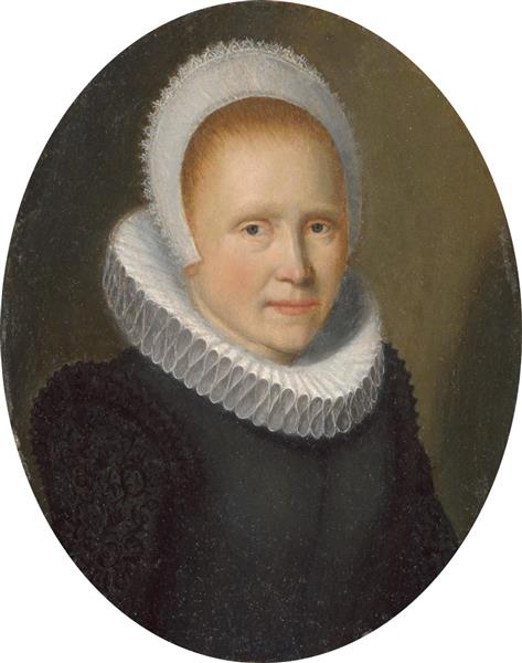 Bildnis einer jungen Frau mit weißer Haube - Gortzius Geldorp