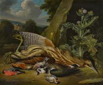 Hunting Still Life with Birds - Jacob Samuel Beck