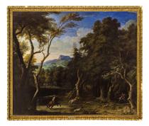 Paesaggio con scena di caccia - Jacques d'Arthois