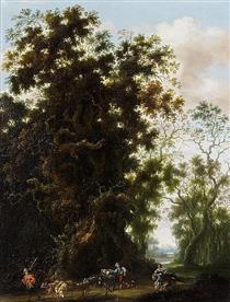 A wooded landscape - Joachim Govertsz. Camphuysen