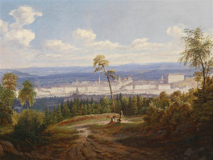View from the Pöstlingberg over Linz - Josef Edelbacher