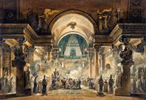 The Funeral Procession of Agamemnon - Louis-Jean Desprez