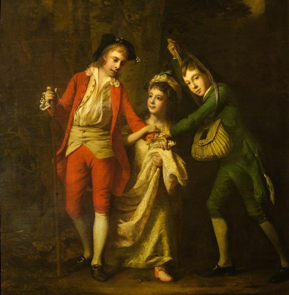 James Sinclair-Erskine (1762–1837), Later 2nd Earl of Rosslyn, His Brother John and His Sister Henrietta Maria - Nathaniel Hone the Elder