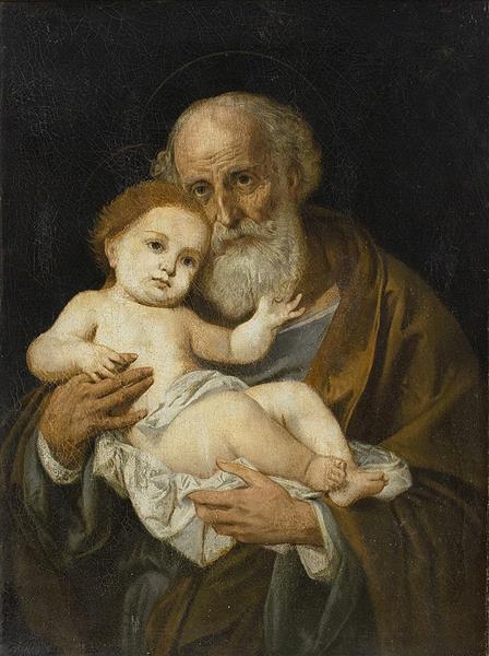 Saint Joseph with Jesus - Nicola Bertucci