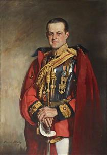 Huttleston Rogers Broughton (1896–1966), 1st Lord Fairhaven, in the Ceremonial Uniform of the 1st Life Guards - Oswald Birley