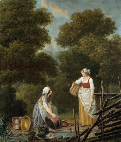 Two Maid-Servants at a Brook - Pehr Hillestrom