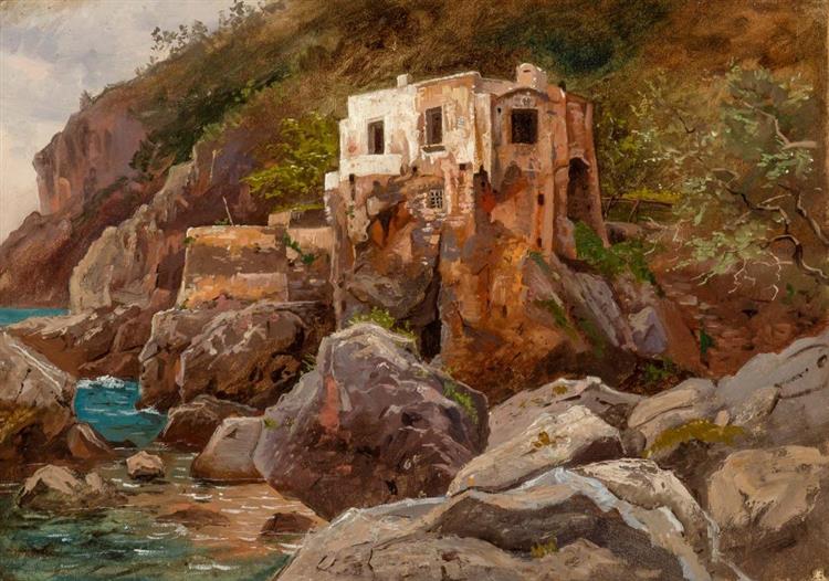 Coast, Bay of Naples, possibly Sorrento - William Stanley Haseltine