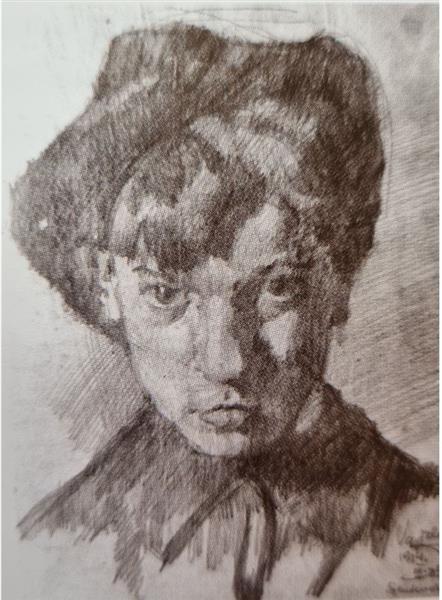 Vajda Lajos Self Portrait. 1924, 1924 - Лайош Вайда