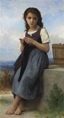 The Knitter - William-Adolphe Bouguereau