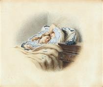 Two sleeping children - Johann Georg Meyer