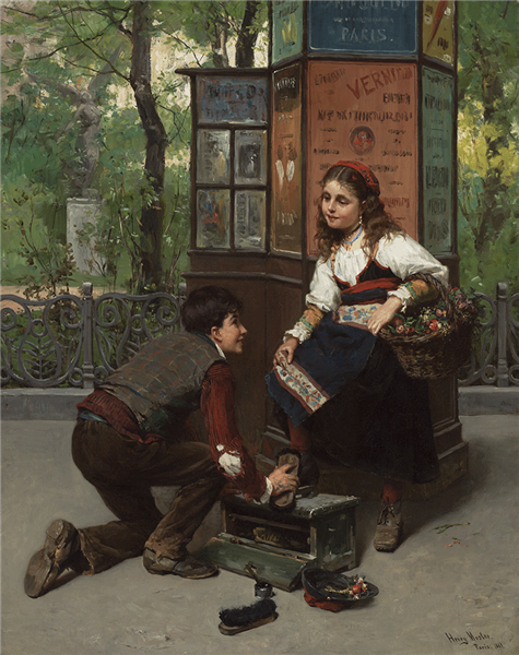 A fair exchange, 1881 - Henry Mosler