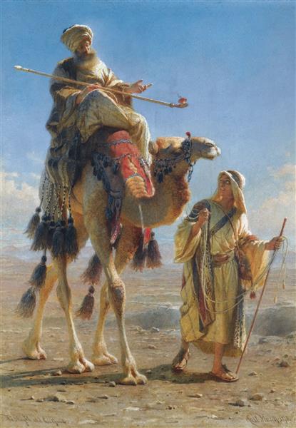 The Sheikh and His Guide, 1875 - Карл Хаг