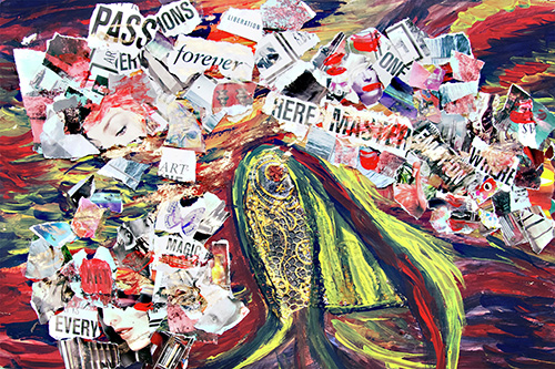 Passions of a Fish - Collage, 2021 - Diana Ringo 