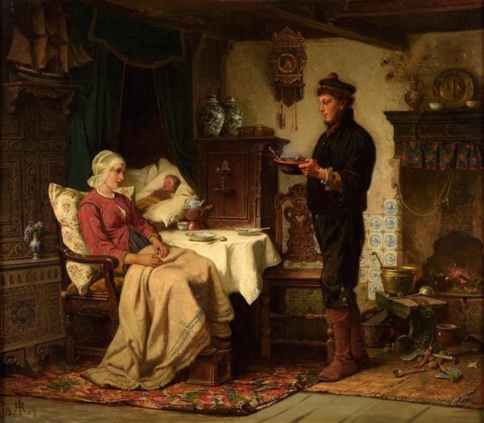 The caring young mother, 1877 - Rudolf Jordan