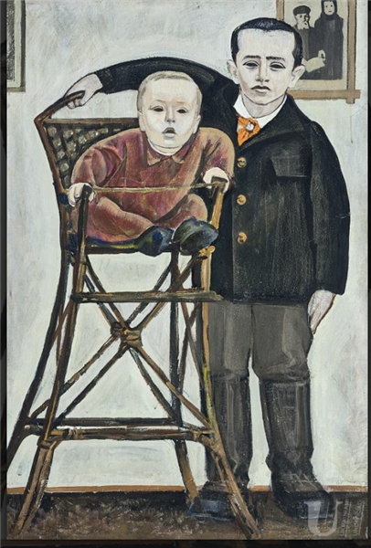 Take. 1941. (Self-portrait With Brother), 1967 - Михаил Исакович Вайнштейн