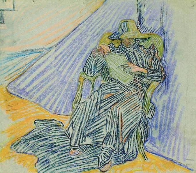 Woman reading in the sun (Jeanne Biart), c.1892 - 亨利·范·德费尔德