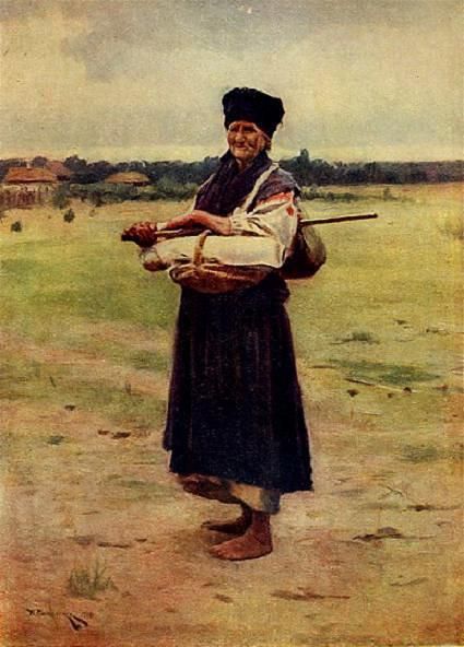 Продавчиня полотна, 1901 - Nikolaï Pimonenko