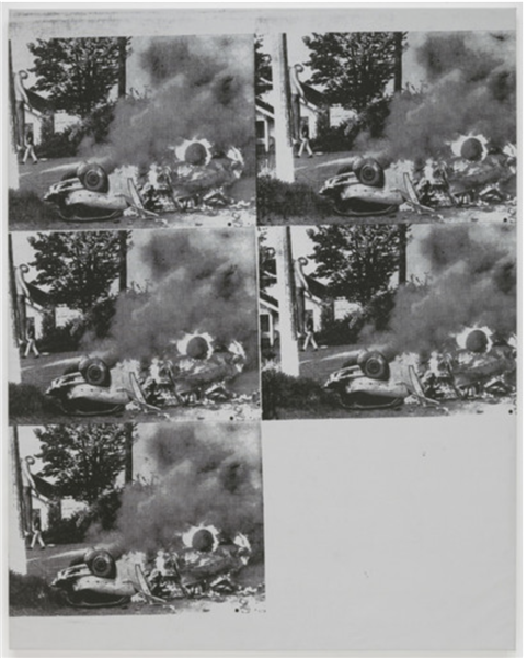 White Burning Car III, 1963 - Andy Warhol