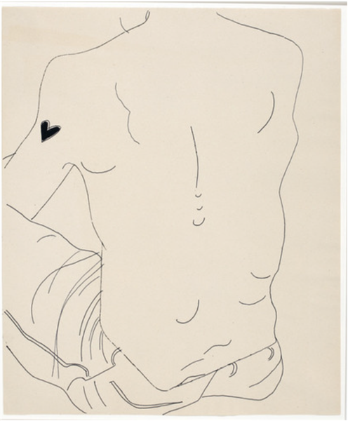 Back of Seated Male, 1950 - 1955 - Andy Warhol