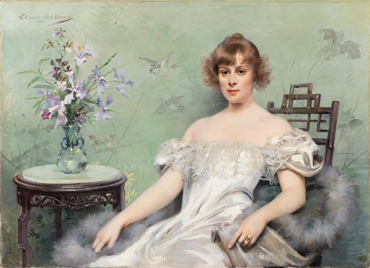 Young Woman with Flowers, 1894 - Луиза Аббема
