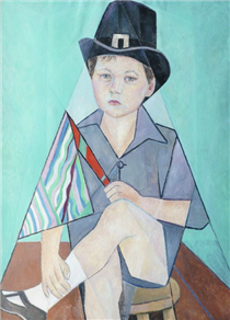Portrait of a young David - Marija Bronislawowna Worobjowa-Stebelskaja