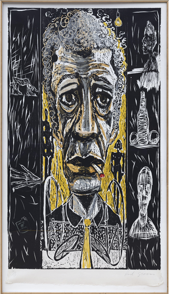 The Existentialist (Portrait of Giacometti), 1984 - Red Grooms