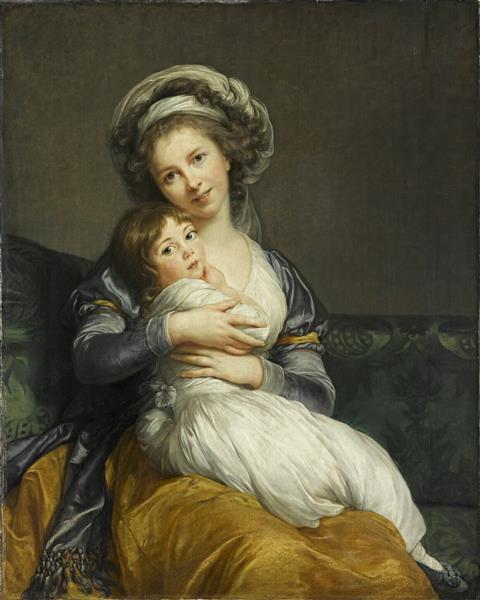 Mrs Vigee-Lebrun and her daughter, Jeanne-Lucie-Louise, 1786 - Элизабет Луиза Виже-Лебрен
