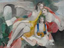 Three Young Women - 瑪麗·羅蘭珊