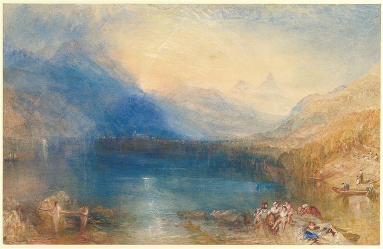 The Lake of Zug, 1843 - Уильям Тёрнер