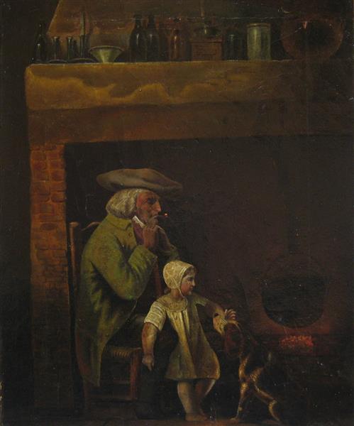 Dutch genre scene, 1660 - Габриель Метсю
