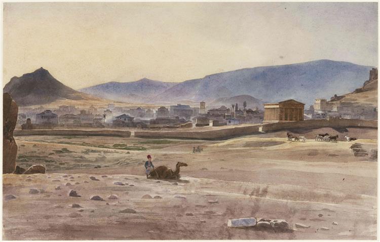 View of Athens, 1834 - Марк Габриэль Шарль Глейр