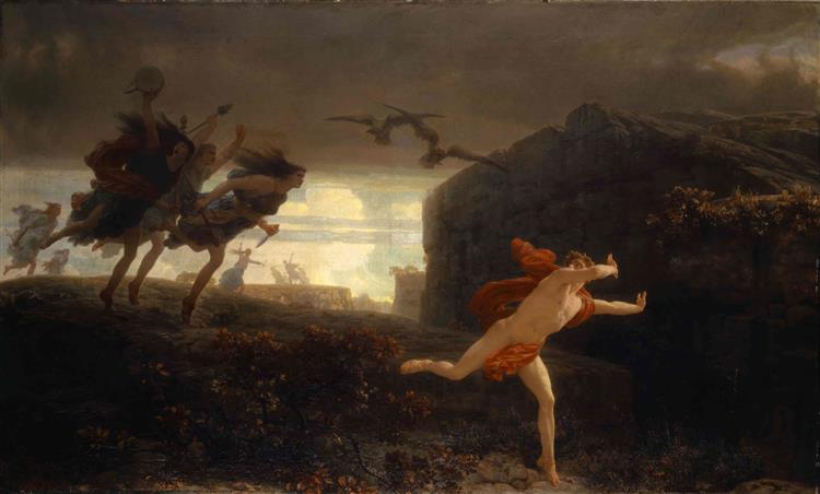 Pentheus pursued by the Maenads, 1864 - Charles Gleyre
