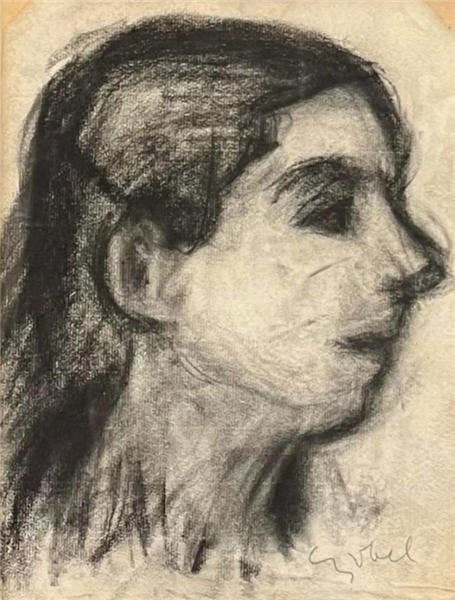 Bela Czobel, Women Face - Béla Czóbel