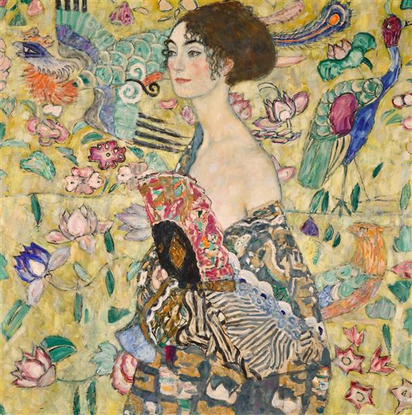 Lady with Fan, 1917 - 1918 - Gustav Klimt