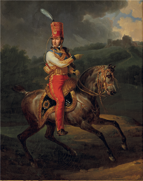The Duke of Orleans Louis Philippe in the uniform of a colonel general of the hussars, 1817 - Horace Vernet