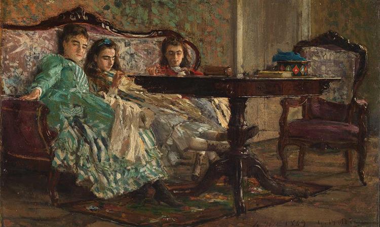 The Lascaraky Sisters, 1869 - 乔瓦尼·波尔蒂尼