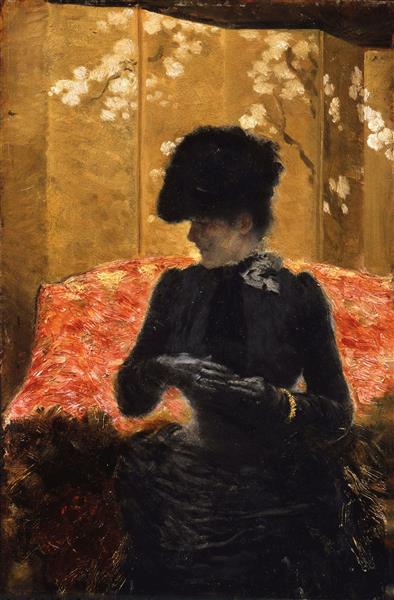 Lady on the red sofa, 1876 - Giuseppe De Nittis
