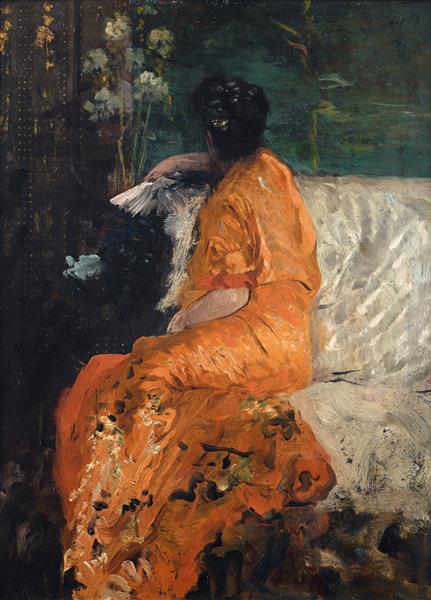 The orange kimono, c.1883 - 1884 - Giuseppe De Nittis