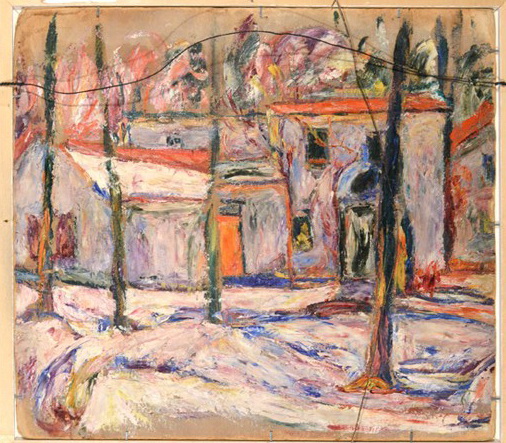 Winter Village Scene - Abraham Manievich