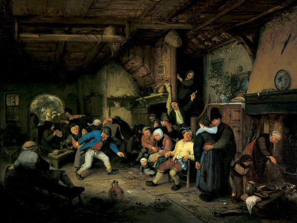Peasants Dancing in a Tavern, 1659 - Адріан ван Остаде