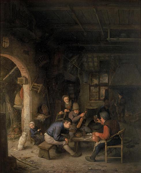 Peasants in an Inn, 1662 - Адріан ван Остаде