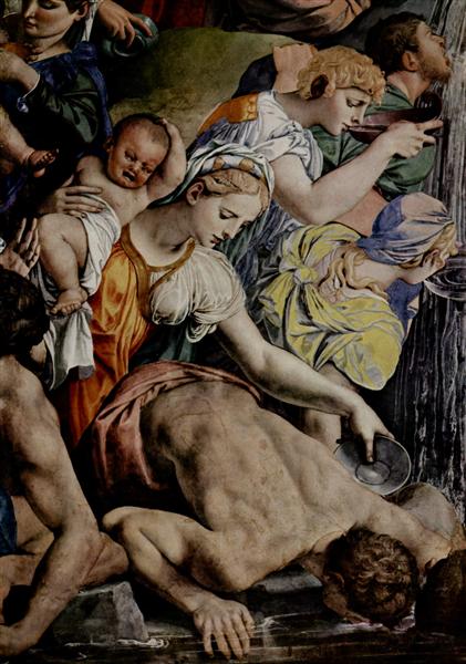 Moses strikes water from the wall rocks, c.1544 - Аньоло Бронзіно