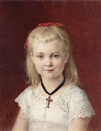 Portrait of Emilie Weiss - Albert Anker