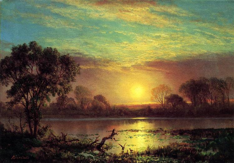 Evening, Owens Lake, California - Albert Bierstadt