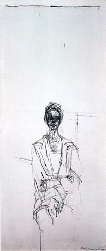 Carolina on white background - Alberto Giacometti