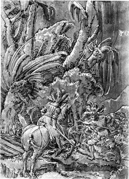 Battle between knights and mercenary, 1512 - Albrecht Altdorfer