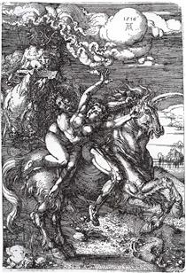 Abduction of Proserpine on a Unicorn - Albrecht Durer
