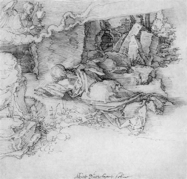 Христос на масличной горе, c.1520 - Альбрехт Дюрер